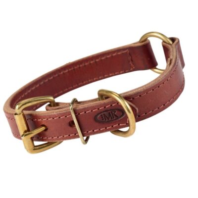 Boyt High Prairie Leather Dog Collar with Safety Ring