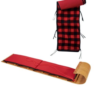 L.L.Bean Toboggan with Cushion and Buffalo Plaid Cushion Cover