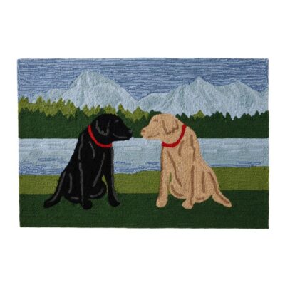 Indoor/Outdoor Vacationland Rug, Mountain Dogs