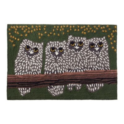 Indoor/Outdoor Vacationland Rug, Owls