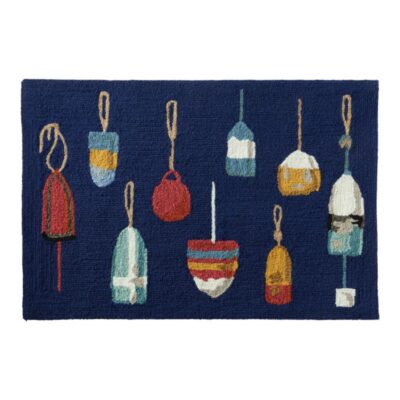 Indoor/Outdoor Vacationland Rug, Buoys