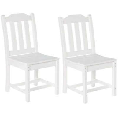 All-Weather Armless Dining Chair, Set of Two