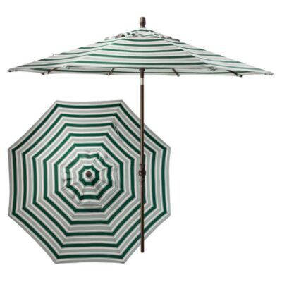 Sunbrella Market Umbrella, Aluminum Stripe