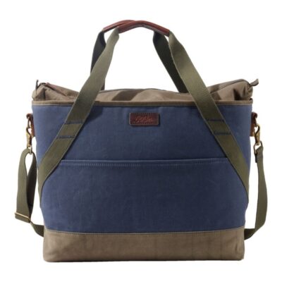 Insulated Waxed-Canvas Tote, Large