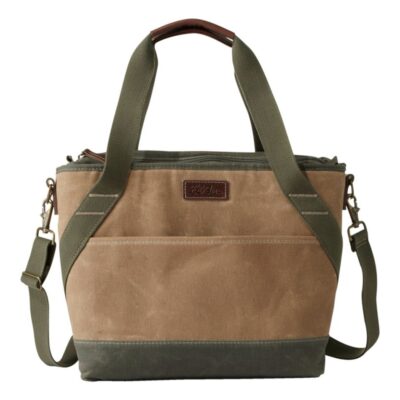 Insulated Waxed-Canvas Tote, Medium