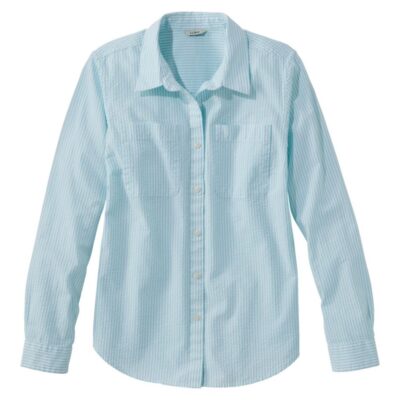 Women’s Vacationland Seersucker Shirt, Long-Sleeve