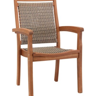 Wicker Eucalyptus Dining Chair