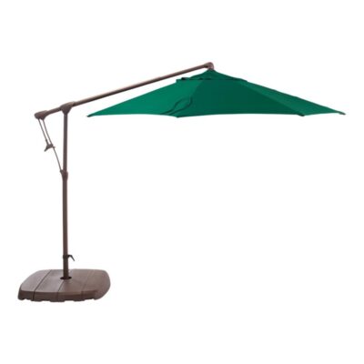 Sunbrella Market Cantilever 10′ Octagon Umbrella with Stand Set