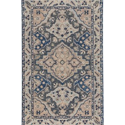 Diamond Floral Wool Tufted Rug