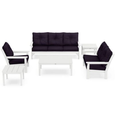 All-Weather 6-Piece Patio Set with Textured Cushions