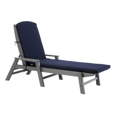 All-Weather Chaise Lounger Textured Cushion