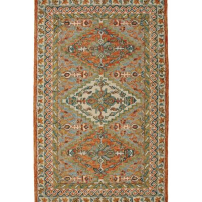 Bordered Medallion Wool Tufted Rug