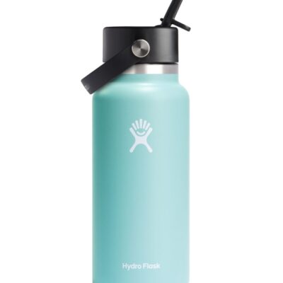 Hydro Flask Wide Mouth Water Bottle with Flex Straw Cap, 32 oz.