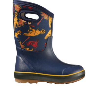 Kids’ Bogs Classic Boots, Neon Dino