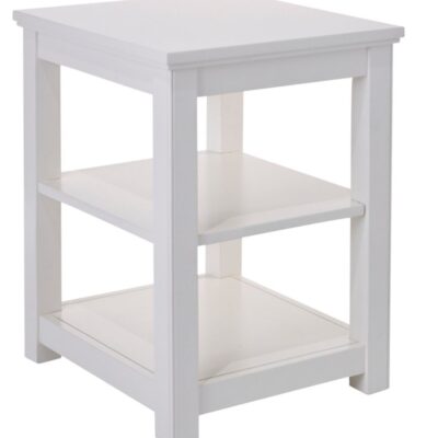 Painted Farmhouse Two Shelf End Table