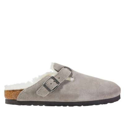 Women’s Birkenstock Boston Clogs, Suede Shearling