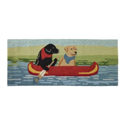 Indoor/Outdoor Vacationland Runner, Dog Canoe